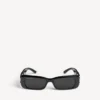 Lunettes de soleil rectangulaires Dynasty pour femme, noires