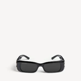 Lunettes de soleil rectangulaires Dynasty pour femme, noires