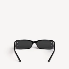 Lunettes de soleil rectangulaires Dynasty pour femme, noires