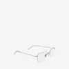 Lunettes de soleil rectangulaires « Invisible »  en argent