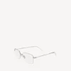 Lunettes de soleil rectangulaires « Invisible »  en argent