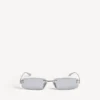 Lunettes de soleil rectangulaires pour femme « Gossip M » en argent Lunettes de soleil rectangulaires pour femme « Gossip M » en argent