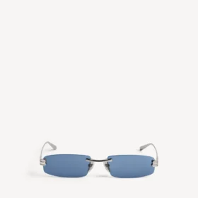 Lunettes de soleil rectangulaires pour femme « Gossip M » en ruthénium foncé/bleu