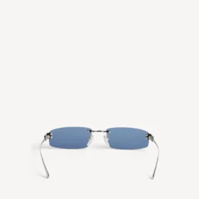 Lunettes de soleil rectangulaires pour femme « Gossip M » en ruthénium foncé/bleu