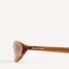 Lunettes de soleil rondes Neo en havane rayé blond