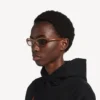 Lunettes de soleil rondes Neo en havane rayé blond