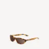 Lunettes de soleil rondes Neo en havane tacheté Lunettes de soleil rondes Neo en havane tacheté
