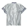 Maillot de football 3B à col en V brillant, coupe oversize « Gris-Blanc » 857113TTVQ71461