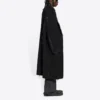 Manteau à carreaux Buffalo à bords bruts, coupe oversize « Black White » 704487TMU181070