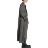 Manteau à carreaux à double boutonnage « Noir Gris » 704488TMU021070
