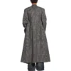 Manteau à carreaux à double boutonnage « Noir Gris » 704488TMU021070
