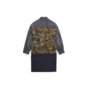 Manteau court à 3 couches en patchwork « Green Blue » 659092TKL142840