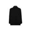 Manteau à double col en laine mélangée « Noir » 626314TIU071000