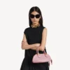 Mini sac bowling Bolero pour femme, couleur quartz rose