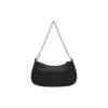 Mini-sac Le Cagole avec chaîne, motif crocodile gaufré « Noir » 69581423EJY1000