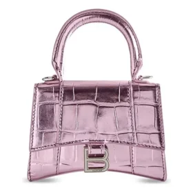 Mini sac à main Hourglass à poignées « Lilac » 664676-1S4NY-5304