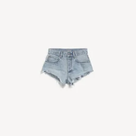 Mini-short pour femme bleu clair délavé