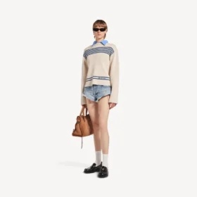 Mini-short pour femme bleu clair délavé