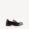 Mocassins confortables pour homme, couleur bordeaux foncé