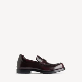 Mocassins confortables pour homme, couleur bordeaux foncé