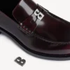 Mocassins confortables pour homme, couleur bordeaux foncé