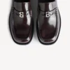 Mocassins confortables pour homme, couleur bordeaux foncé