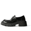 Mocassins Tractor « Cuir de veau lisse noir » 760433WA8E91000