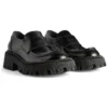 Mocassins Tractor « Cuir de veau lisse noir » 760433WA8E91000