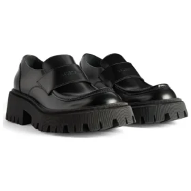 Mocassins Tractor « Cuir de veau lisse noir » 760433WA8E91000