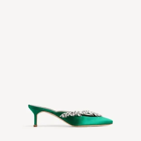 Mules Balenciaga | Manolo Blahnik pour femme, couleur « grass »