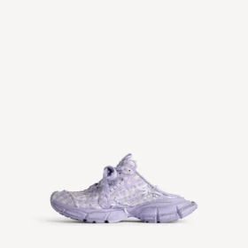 Mules à carreaux 3XL pour femme, couleur lilas