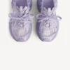 Mules à carreaux 3XL pour femme, couleur lilas