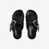 Mules à ceintures pour homme, noires Mules à ceintures pour homme, noires