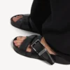 Mules à ceintures pour homme, noires Mules à ceintures pour homme, noires