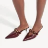 Mules de ville pour femme, couleur merlot Mules de ville pour femme, couleur merlot