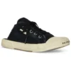 Mules Paris « Black Destroyed Cotton and White Rubber » 693952W3RC31090