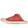 Mules Paris « Coton déchiré rouge et caoutchouc blanc » 693952W3RC36090