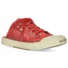 Mules Paris « Coton déchiré rouge et caoutchouc blanc » 693952W3RC36090