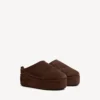 Mules à plateforme Alaska Soft pour femme, couleur espresso clair