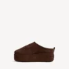 Mules à plateforme Alaska Soft pour femme, couleur espresso clair