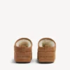 Mules à plateforme Alaska Soft pour femme, marron/blanc