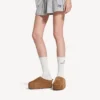 Mules à plateforme Alaska Soft pour femme, marron/blanc