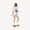 Mules à plateforme Alaska Soft pour femme, marron/blanc