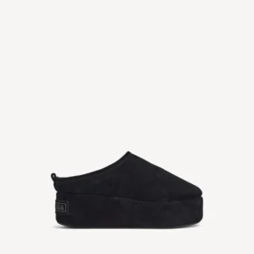 Mules à plateforme Alaska Soft pour femme, noires