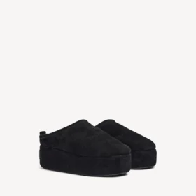 Mules à plateforme Alaska Soft pour femme, noires