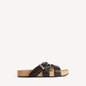 Mules à sangle pour homme, couleur moka