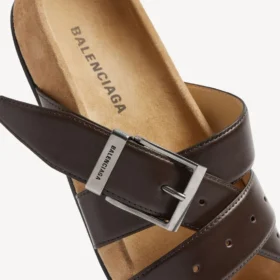 Mules à sangle pour homme, couleur moka
