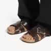 Mules à sangle pour homme, couleur moka Mules à sangle pour homme, couleur moka