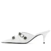 Mules à talons Cagole « White Lambskin » 714253WAD4E9081