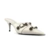 Mules à talons Cagole « White Lambskin » 714253WAD4E9081